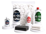 Re-Gel Mini Kit gelcoat restoration system for boats up to 20 feet with 2-part formula, applicator pads, and microfiber towels
