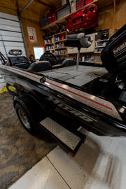 Nitro bass boat with restored glossy gelcoat finish after Re-Gel wipe-on restoration treatment